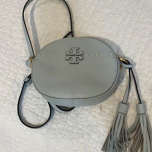 Tory Burch Baby Blue Oval Camera bag